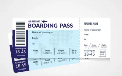 Billet D'avion, Modèle De Carte D'embarquement De La Compagnie Aérienne_ | Vecteur Premium